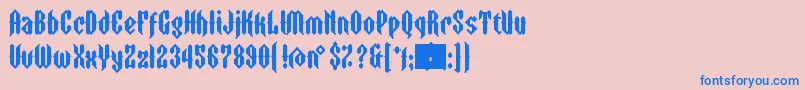 ZtormEyefs Font – Blue Fonts on Pink Background