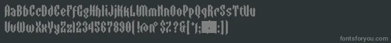 ZtormEyefs Font – Gray Fonts on Black Background