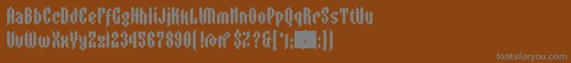 ZtormEyefs Font – Gray Fonts on Brown Background