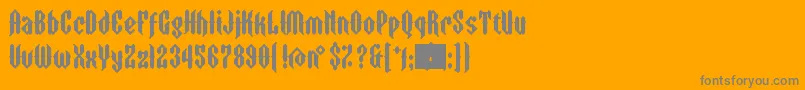ZtormEyefs Font – Gray Fonts on Orange Background