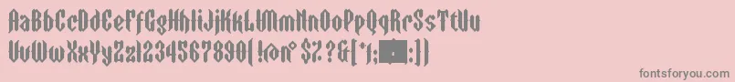 ZtormEyefs Font – Gray Fonts on Pink Background
