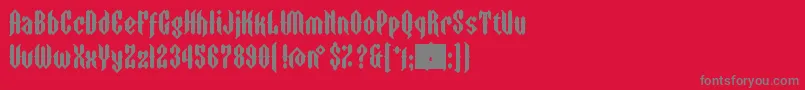 ZtormEyefs-Schriftart – Graue Schriften auf rotem Hintergrund