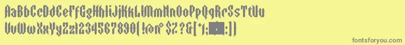 ZtormEyefs Font – Gray Fonts on Yellow Background