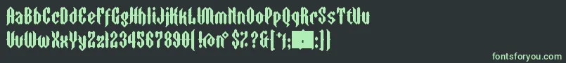 ZtormEyefs Font – Green Fonts on Black Background