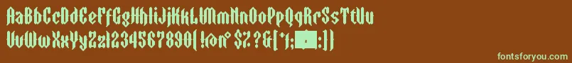 ZtormEyefs Font – Green Fonts on Brown Background