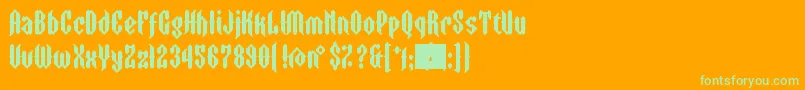 ZtormEyefs Font – Green Fonts on Orange Background