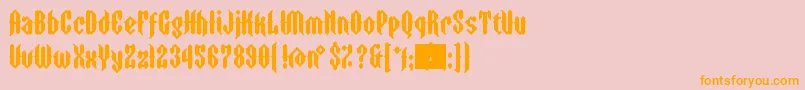 ZtormEyefs-Schriftart – Orangefarbene Schriften auf rosa Hintergrund