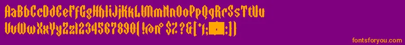 ZtormEyefs Font – Orange Fonts on Purple Background