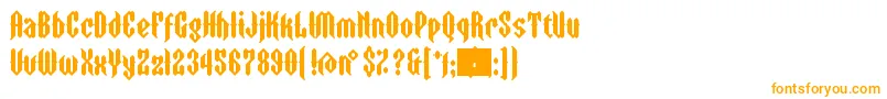 ZtormEyefs Font – Orange Fonts on White Background