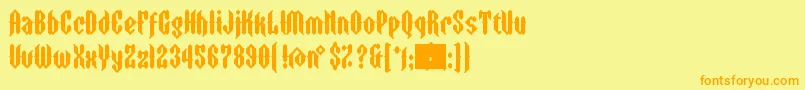 ZtormEyefs Font – Orange Fonts on Yellow Background