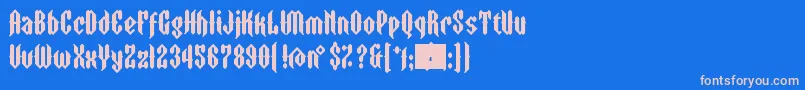 ZtormEyefs Font – Pink Fonts on Blue Background