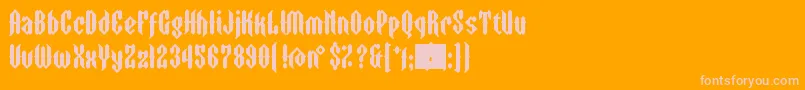 ZtormEyefs Font – Pink Fonts on Orange Background