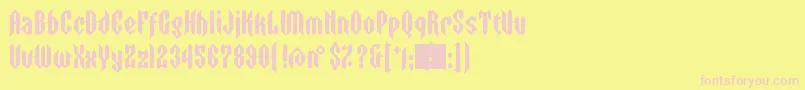 ZtormEyefs Font – Pink Fonts on Yellow Background
