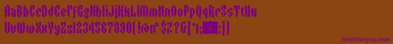 ZtormEyefs Font – Purple Fonts on Brown Background