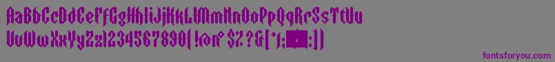 ZtormEyefs Font – Purple Fonts on Gray Background