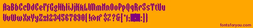ZtormEyefs Font – Purple Fonts on Orange Background