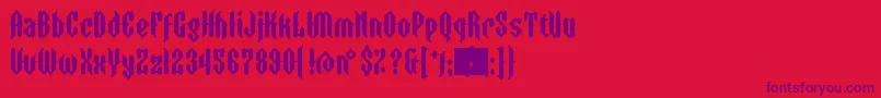 ZtormEyefs Font – Purple Fonts on Red Background