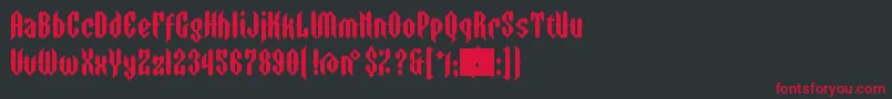 ZtormEyefs Font – Red Fonts on Black Background