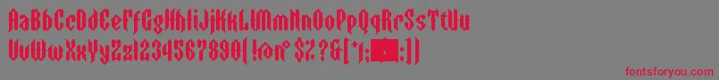 ZtormEyefs Font – Red Fonts on Gray Background