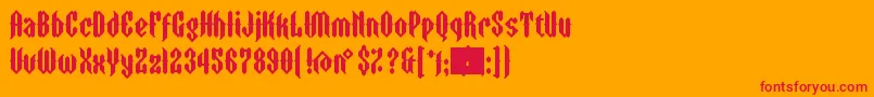 ZtormEyefs Font – Red Fonts on Orange Background