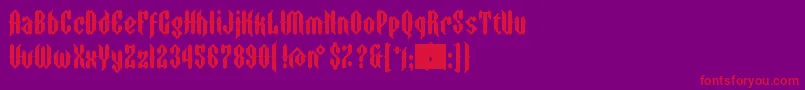 ZtormEyefs Font – Red Fonts on Purple Background