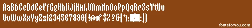 ZtormEyefs Font – White Fonts on Brown Background