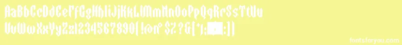 ZtormEyefs Font – White Fonts on Yellow Background