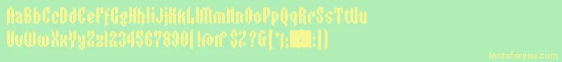 ZtormEyefs Font – Yellow Fonts on Green Background
