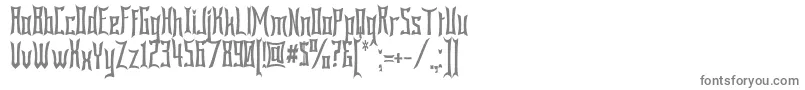 フォントBardour ffy – 白い背景に灰色の文字