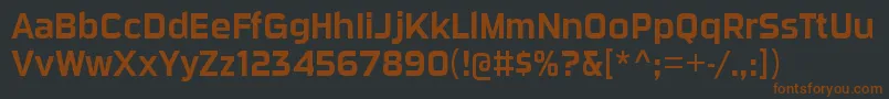 Czcionka SuigeneriscdrgRegular – brązowe czcionki na czarnym tle