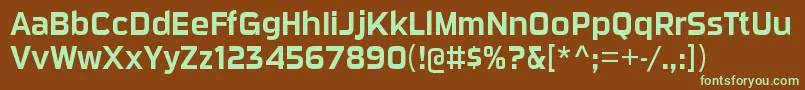Шрифт SuigeneriscdrgRegular – зелёные шрифты на коричневом фоне