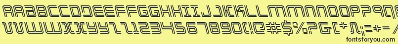 Elecdayl-Schriftart – Schwarze Schriften auf gelbem Hintergrund