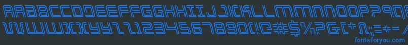 Elecdayl Font – Blue Fonts on Black Background
