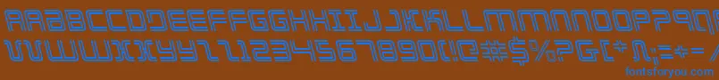 Elecdayl Font – Blue Fonts on Brown Background