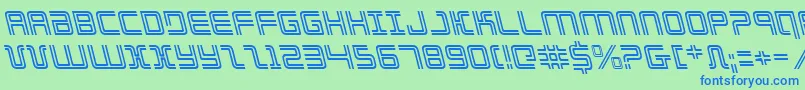 Шрифт Elecdayl – синие шрифты на зелёном фоне