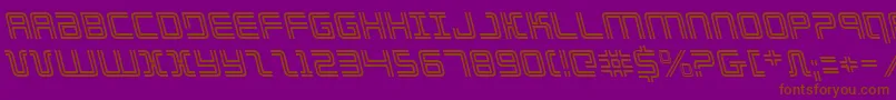 Elecdayl Font – Brown Fonts on Purple Background