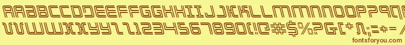Elecdayl Font – Brown Fonts on Yellow Background