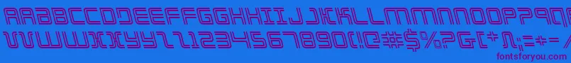 Elecdayl Font – Purple Fonts on Blue Background