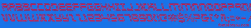 フォントElecdayl – 赤い文字の青い背景