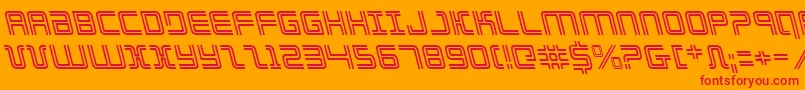 Elecdayl Font – Red Fonts on Orange Background