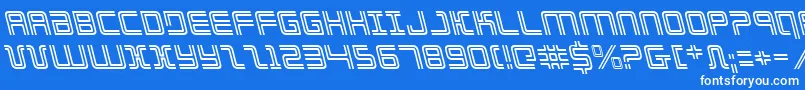 Elecdayl Font – White Fonts on Blue Background