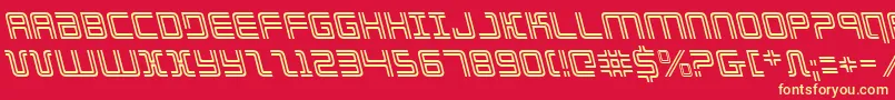 Elecdayl-Schriftart – Gelbe Schriften auf rotem Hintergrund