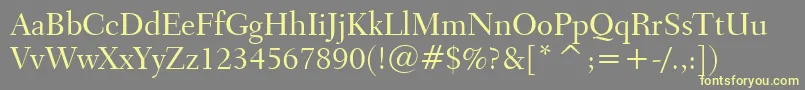Transitional551MediumBt-fontti – keltaiset fontit harmaalla taustalla