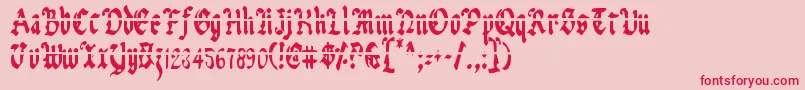 UberhГ¶lmeLazarCondensed Font – Red Fonts on Pink Background