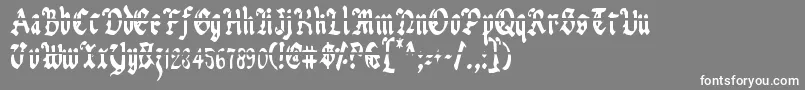 UberhГ¶lmeLazarCondensed Font – White Fonts on Gray Background