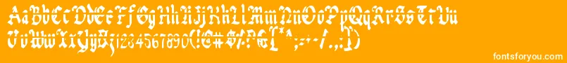 UberhГ¶lmeLazarCondensed Font – White Fonts on Orange Background