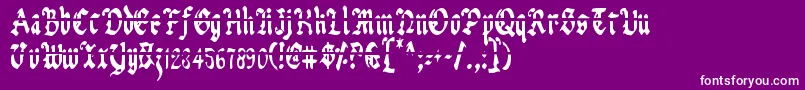 UberhГ¶lmeLazarCondensed Font – White Fonts on Purple Background
