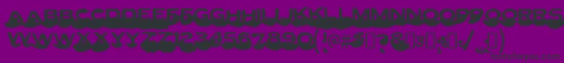 LettersetcRegular Font – Black Fonts on Purple Background