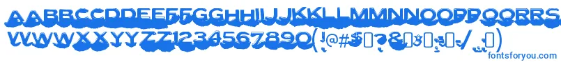 LettersetcRegular Font – Blue Fonts on White Background