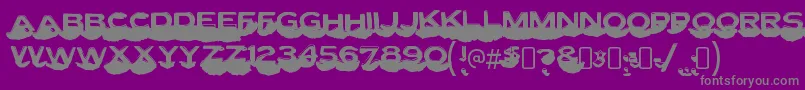 フォントLettersetcRegular – 紫の背景に灰色の文字